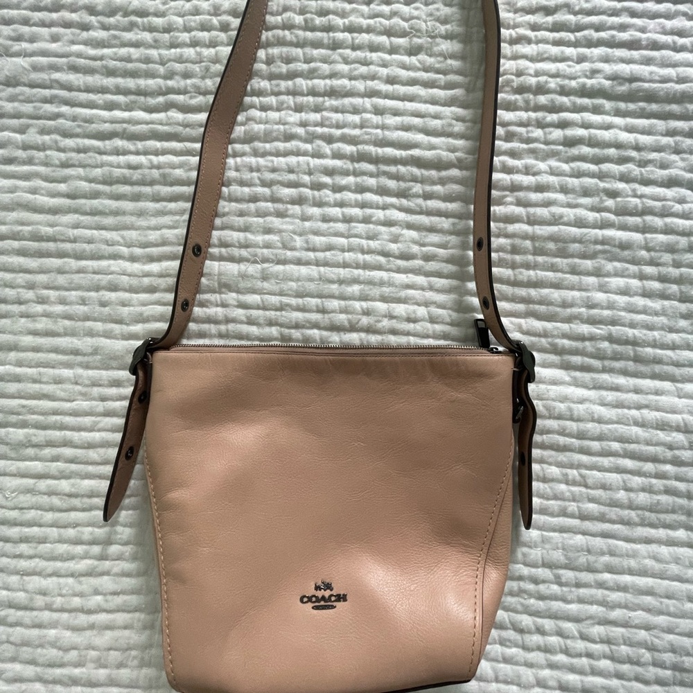 Coach Tan Crossbody Bag Smooth Leather